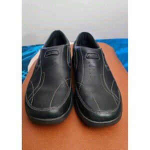 Clarks Men's Wave  Edge Loafers Black Leather 10 Medium Balance Man Made